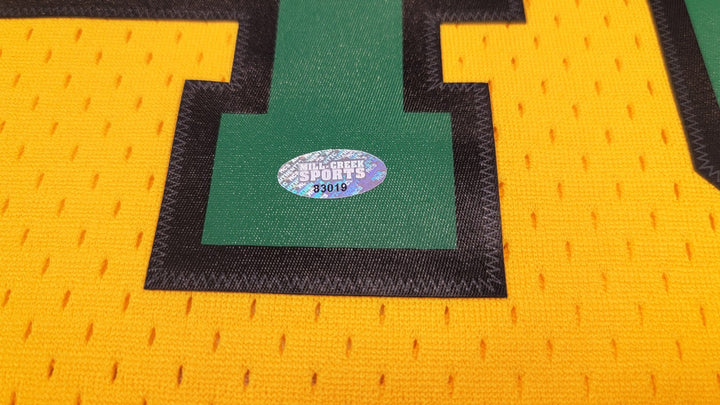 Supersonics Shawn Kemp Auto 1994-95 Mitchell & Ness Hardwood Classics Yellow