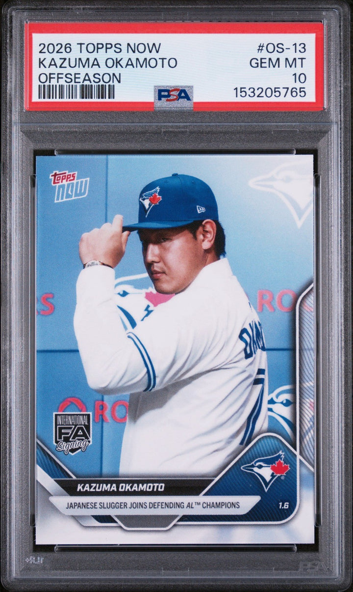 Graded 2026 Topps Now Kazuma Okamoto #OS-13 Rookie RC Baseball Card PSA 10