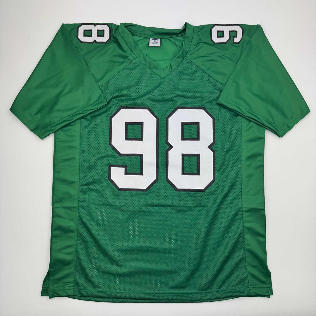 Autographed/Signed Jalen Carter Philadelphia Kelly Green Jersey BAS COA