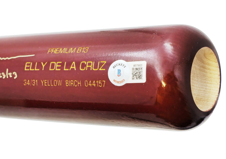 Elly De La Cruz Auto Reds B45 Player Model Baseball Bat Cycle 6/23/23 Beckett