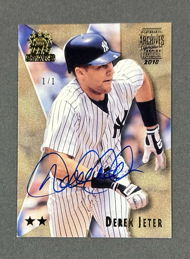 Derek Jeter Signed 2018 Topps Archives #5 Auto 1/1 1999 Topps Stars Yankees HOF