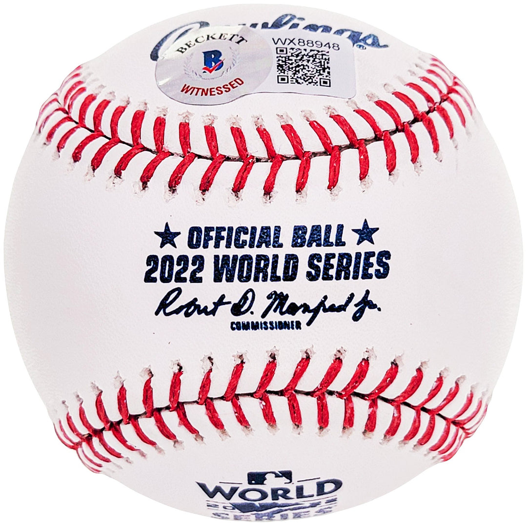 Lance McCullers Jr Auto Official 2022 WS Logo MLB Baseball Astros Champs Beckett