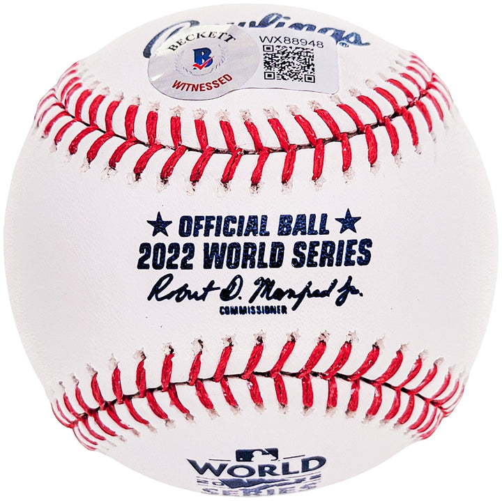 Lance McCullers Jr Auto Official 2022 WS Logo MLB Baseball Astros Champs Beckett