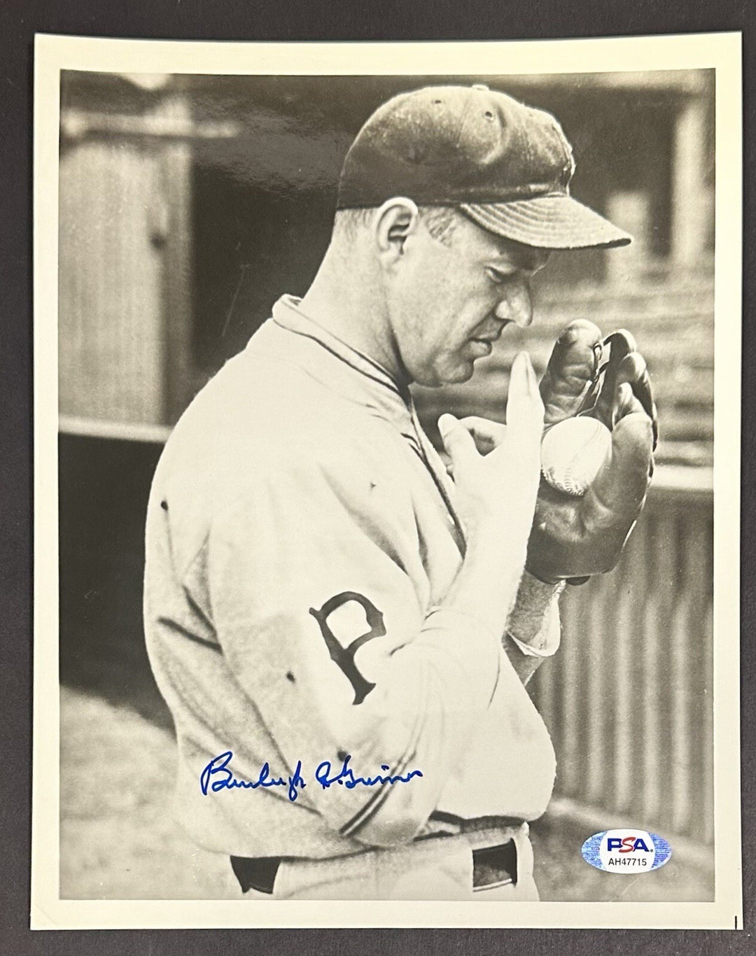 Burleigh Grimes Signed 8x10 Photo Pirates Brooklyn Robins Mint Autograph PSA HOF