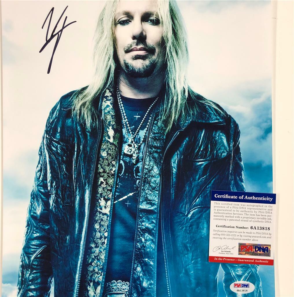 Motley Crue lead singer Vince Neil autograph signed 11x14 photo ~PSA Witness COA