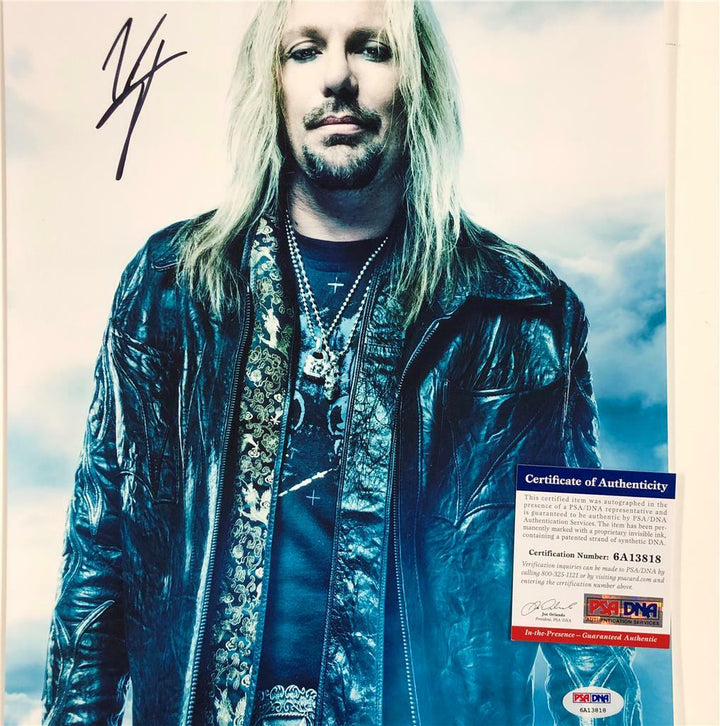 Motley Crue lead singer Vince Neil autograph signed 11x14 photo ~PSA Witness COA