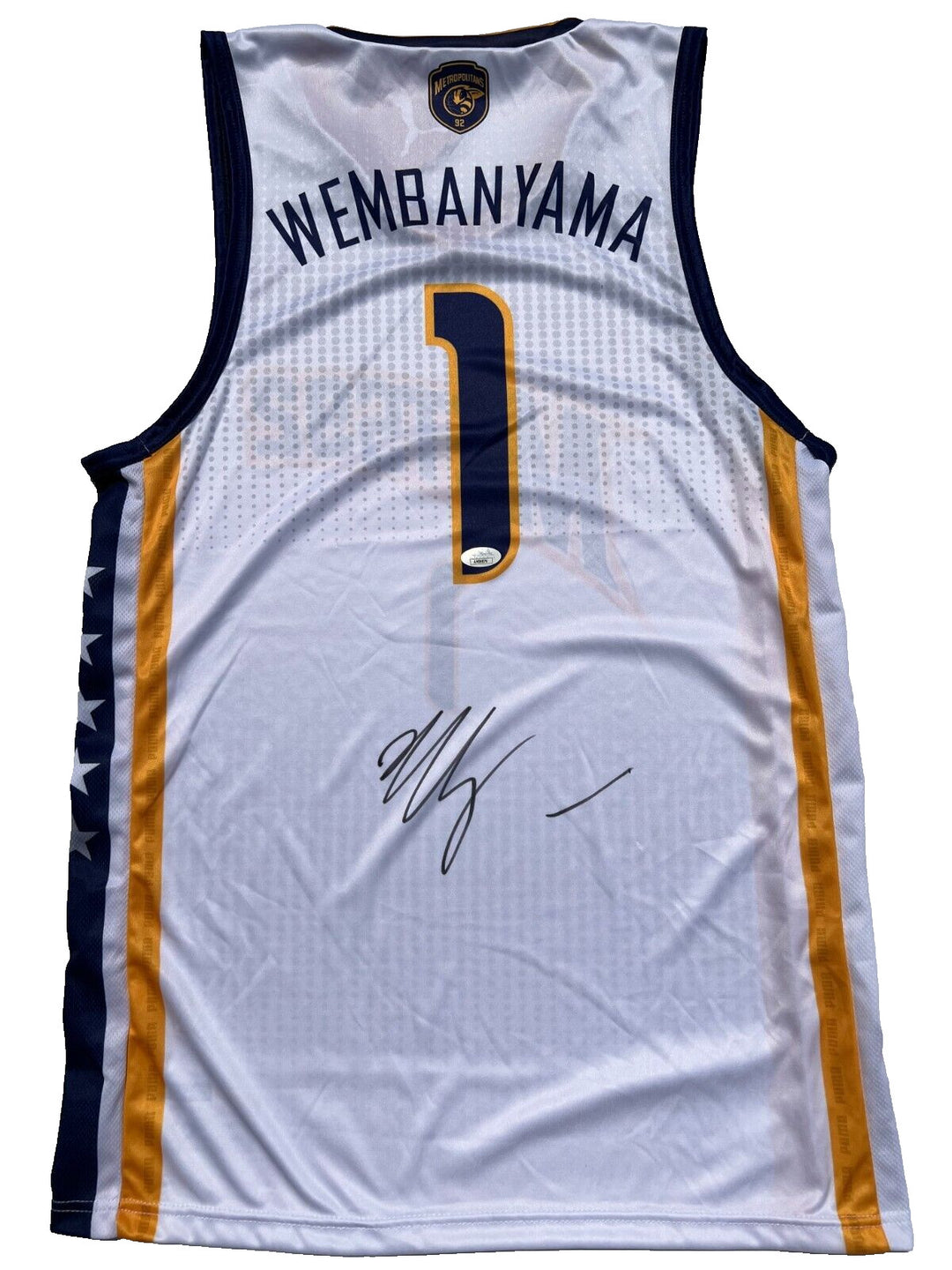 VICTOR WEMBANYAMA SIGNED OFFICIAL PUMA METROPOLITANS 92 FRANCE JERSEY SPURS JSA