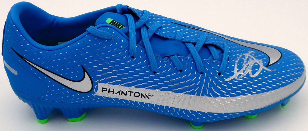 Mason Mount Auto Signed Blue Nike Phantom Cleat Shoe Chelsea F.C. Size 8 Beckett