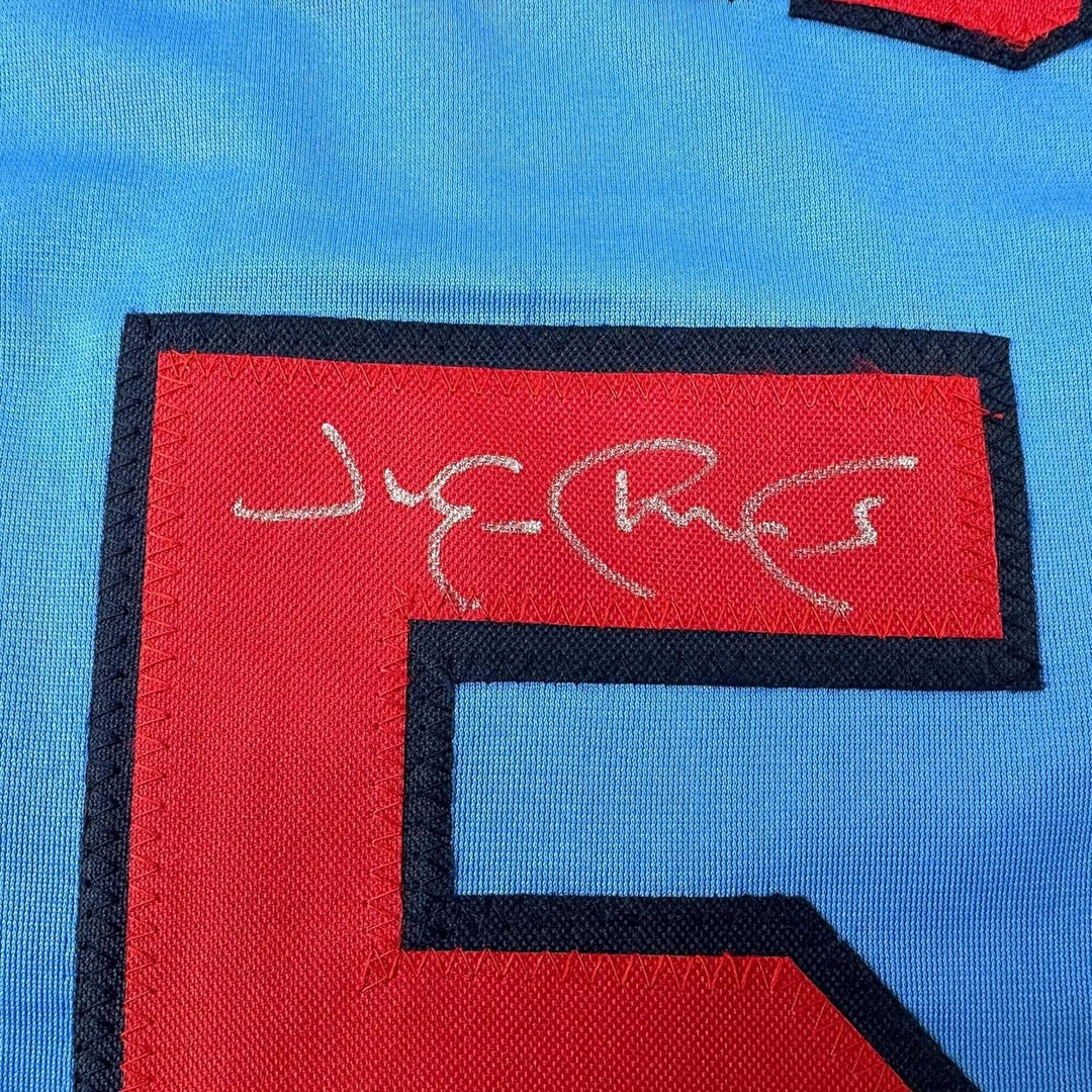 Framed Autographed/Signed Jim Edmonds 35x39 St. Louis Blue Jersey JSA COA