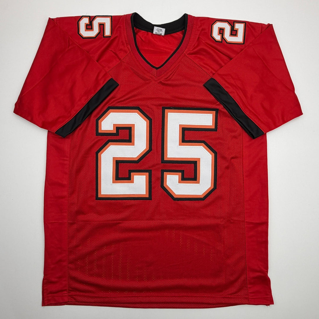 Autographed/Signed LeSean McCoy Tampa Bay Red Football Jersey JSA COA