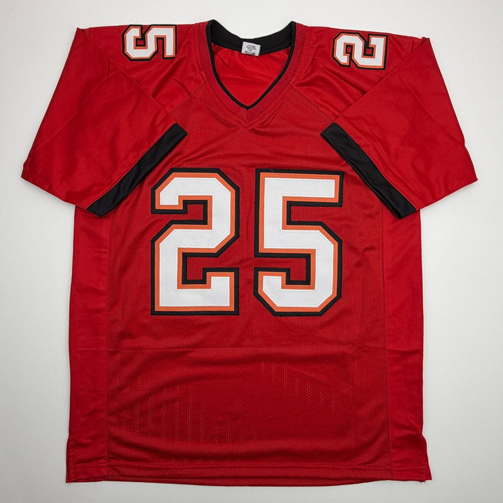 Autographed/Signed LeSean McCoy Tampa Bay Red Football Jersey JSA COA
