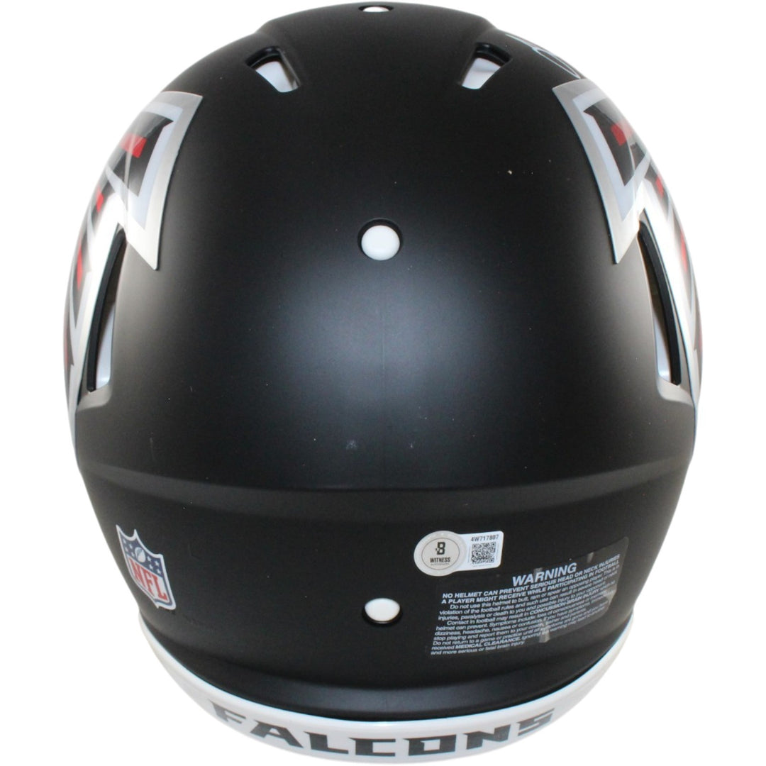 Julio Jones Autographed Atlanta Falcons Authentic Helmet Beckett Witness 56454