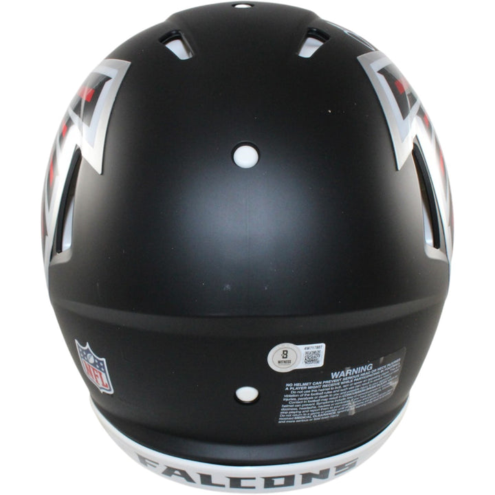 Julio Jones Autographed Atlanta Falcons Authentic Helmet Beckett Witness 56454