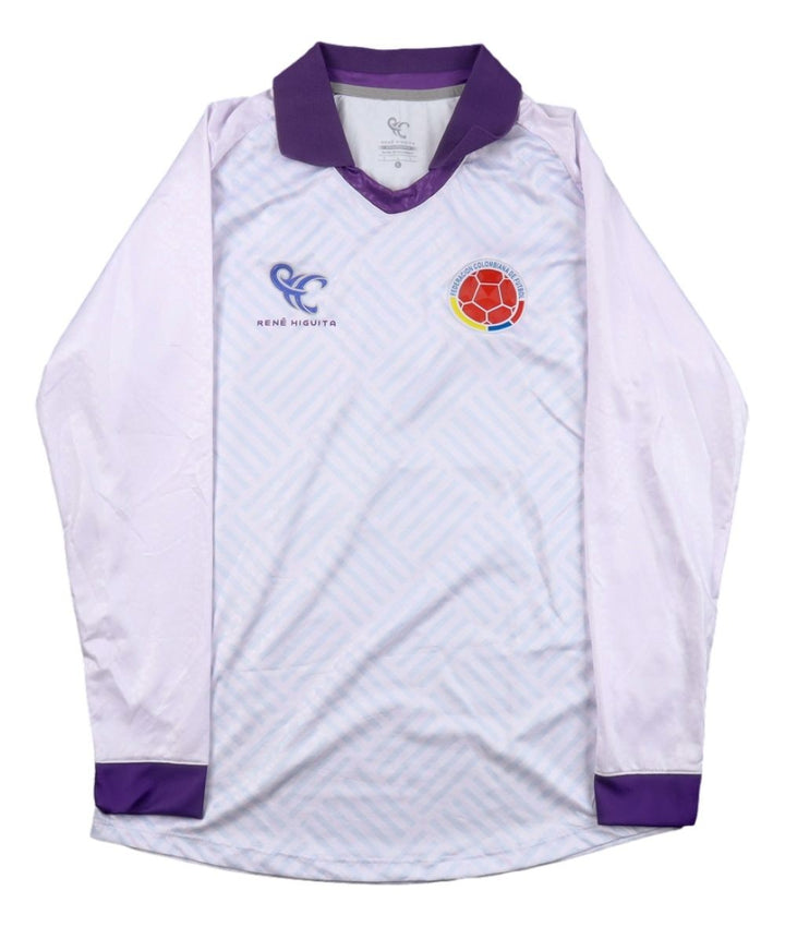 Rene Higuita Signed Columbia Higuita Brand White Soccer Jersey JSA