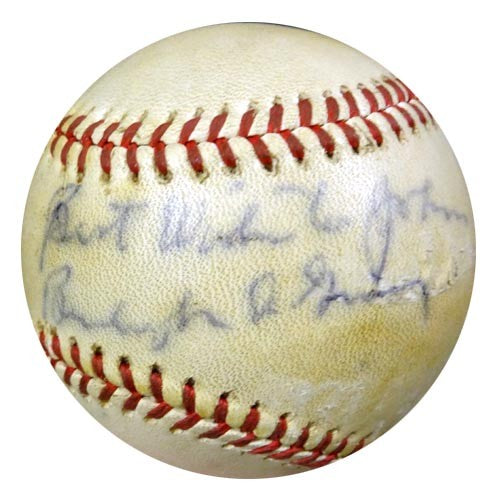 Burleigh Grimes Auto NL Baseball Dodgers St. Louis Cardinals To John Best PSA