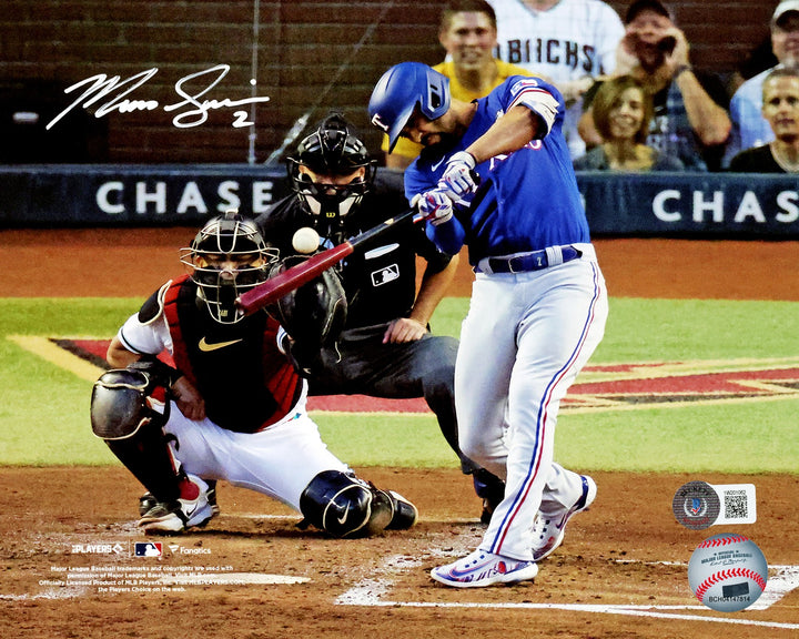 Marcus Semien Signed 8x10 Photo Texas Rangers Beckett BAS Witness
