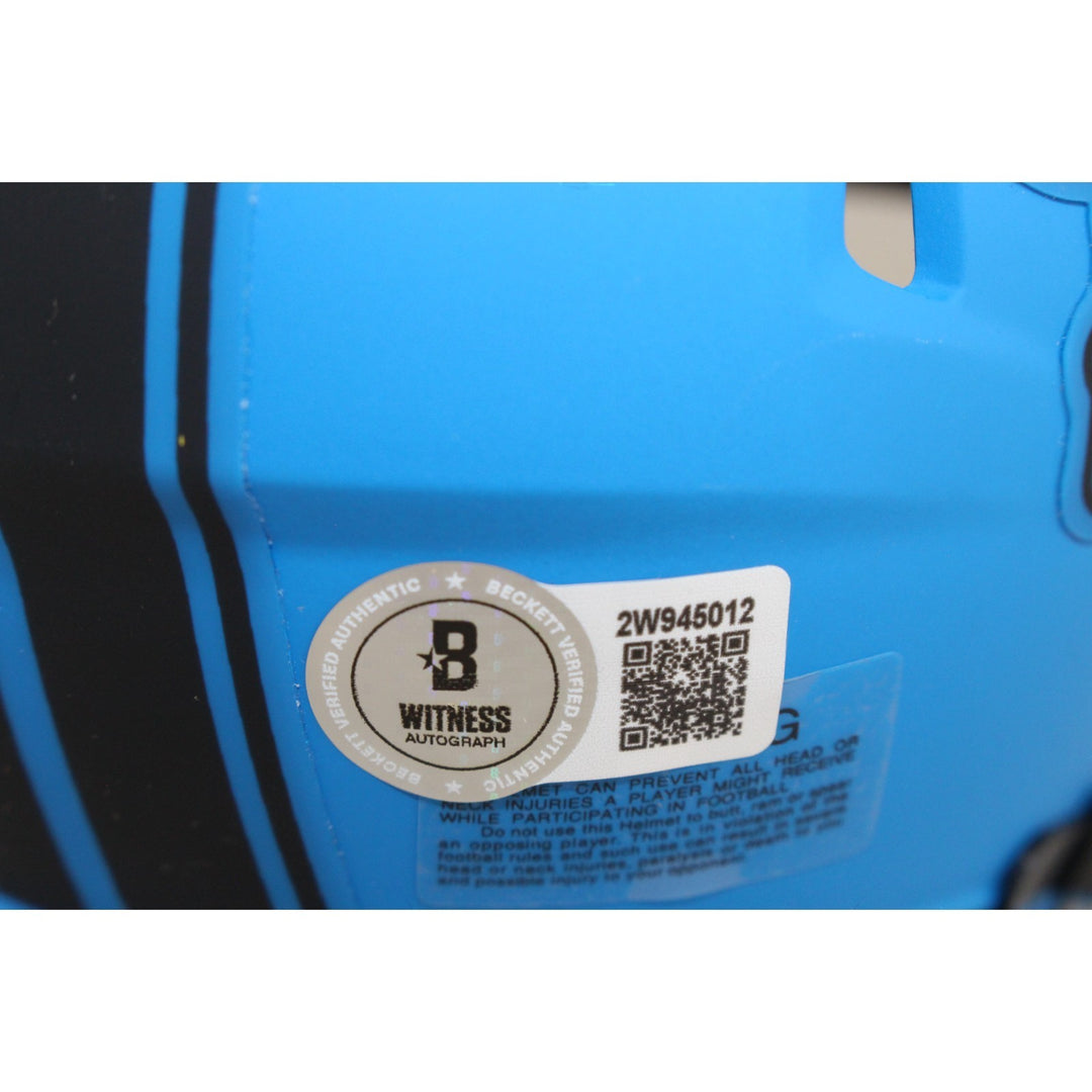 Sam LaPorta Autographed/Signed Detroit Lions Rave Mini Helmet Beckett 53639