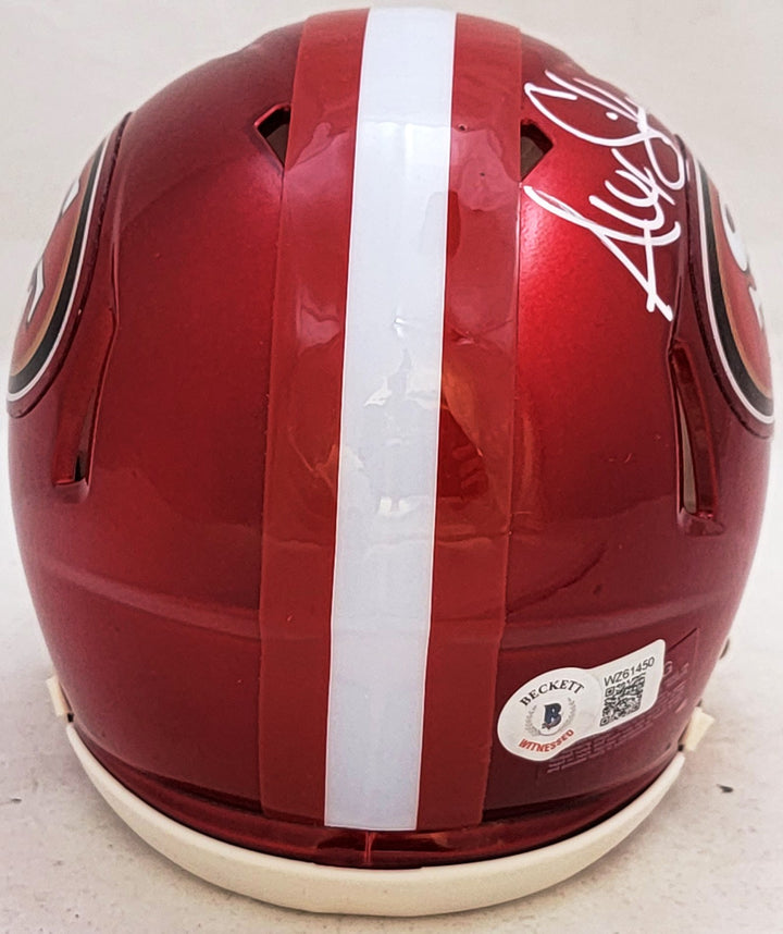 Alex Smith Signed San Francisco 49ers Flash Red Speed Mini Helmet Beckett Wit