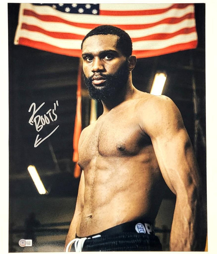 Jaron "Boots" Ennis signed 16x20 photo boxing autograph ~ Beckett BAS