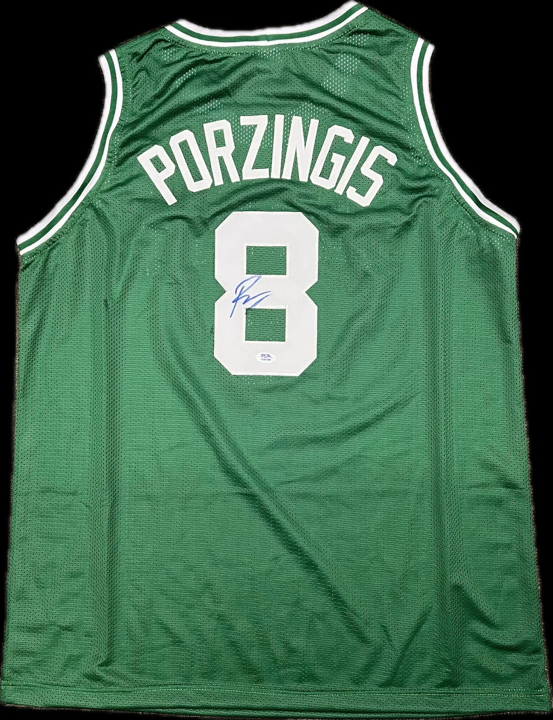 Kristaps Porzingis Signed Jersey PSA Boston Celtics Autographed