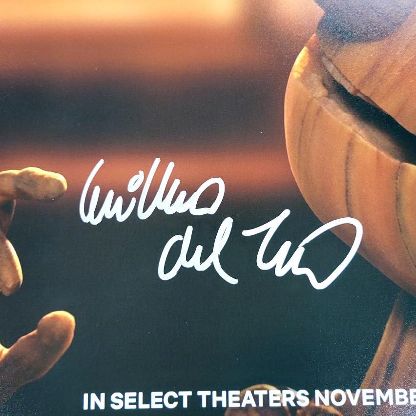Guillermo del Toro signed Pinocchio 12x18 photo poster autograph (C) Beckett BAS