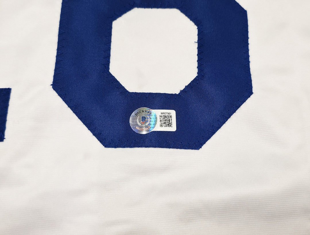 Los Angeles Dodgers JD Martinez Signed White Jersey Beckett Witness