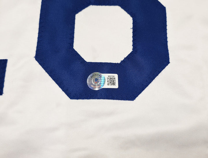Los Angeles Dodgers JD Martinez Signed White Jersey Beckett Witness