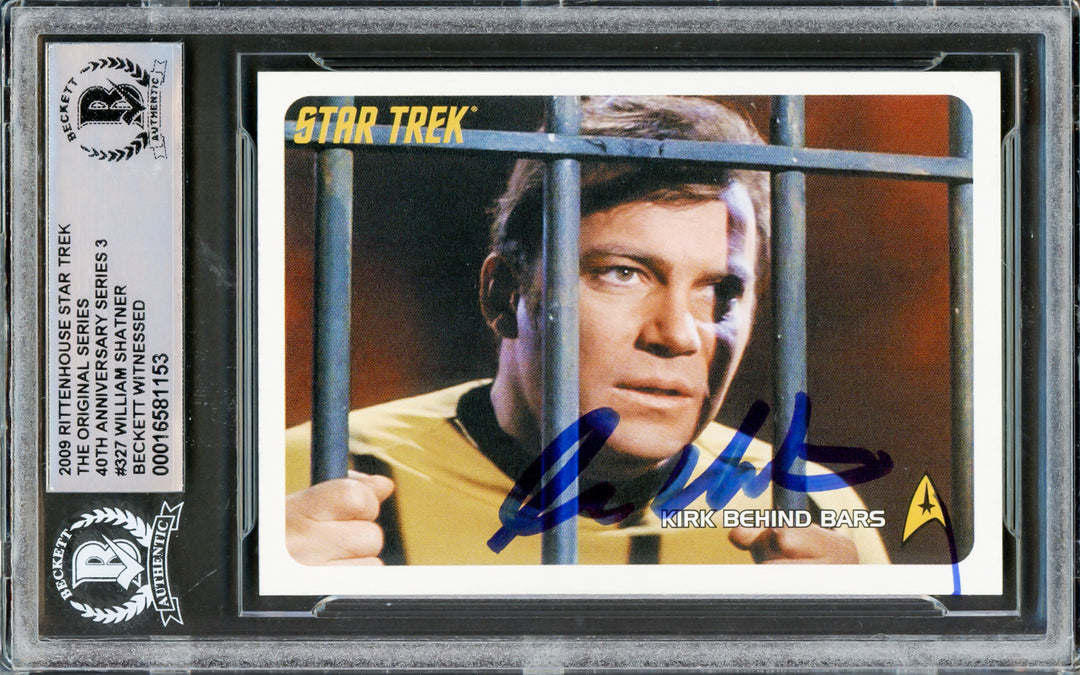William Shatner Auto 2009 Rittenhouse Card 327 Star Trek 40 Anniversary Beckett