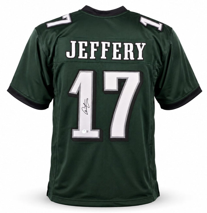 Philadelphia Eagles Alshon Jeffery Signed Green Jersey Beckett BAS Witness