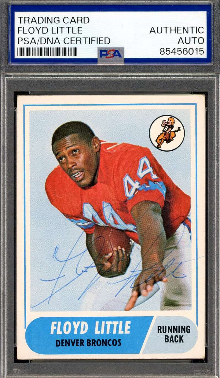 Floyd Little PSA DNA Vintage Signed Rookie 1968 Topps Autographed