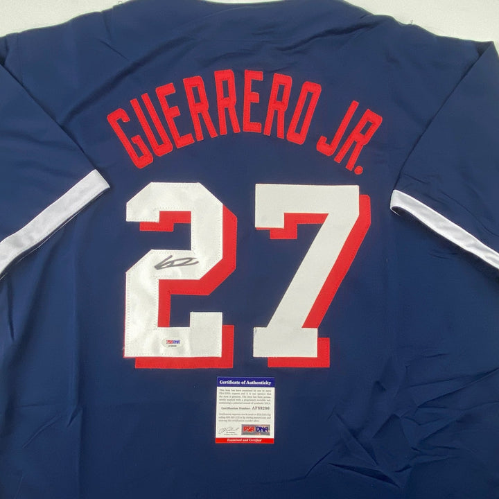 Signed Vladimir Vlad Guerrero Jr All-Star Game Blue Jersey PSA COA