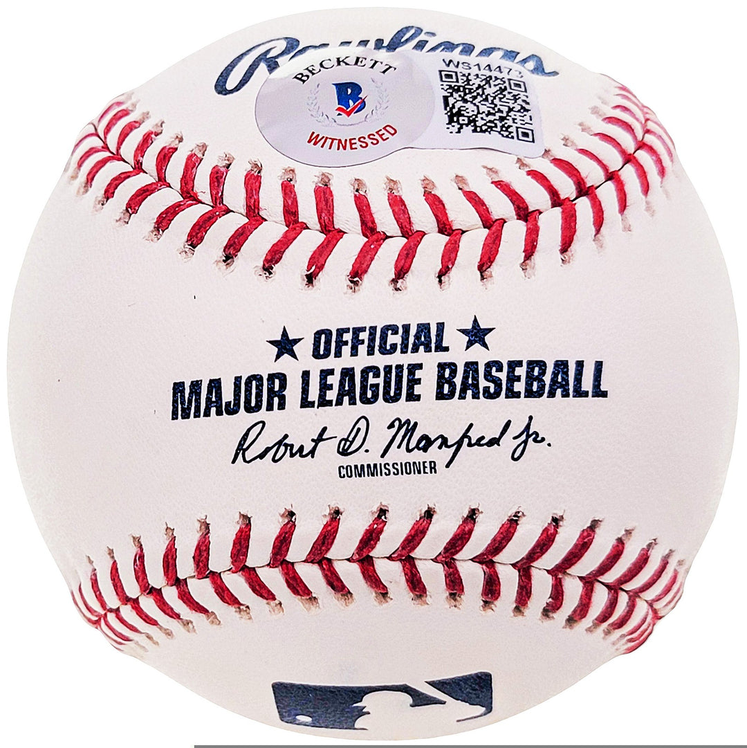 Jim Thome Autographed Signed MLB Baseball Cleveland Indians "HOF 18" Beckett Wit