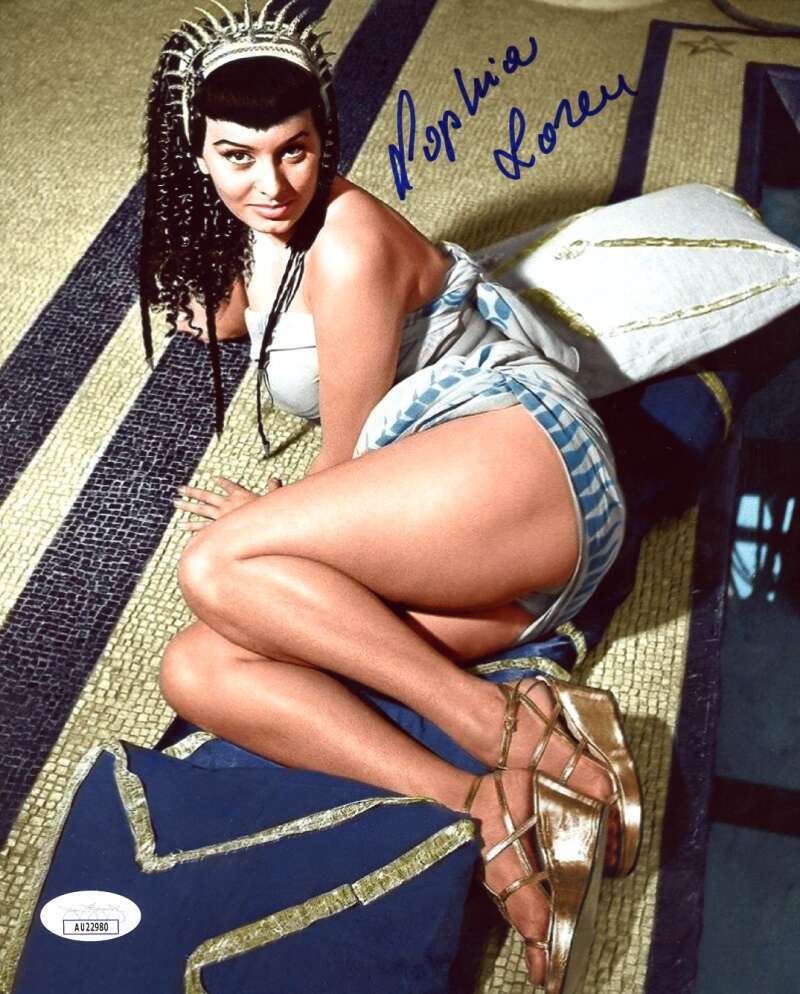 Sophia Loren JSA Coa Signed 8x10 Photo Autographed