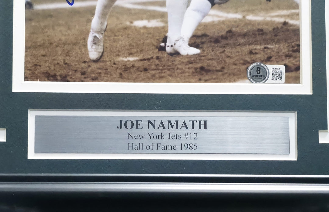 Joe Namath Signed Framed 8x10 Photo New York Jets "x12" Beckett #AE31730