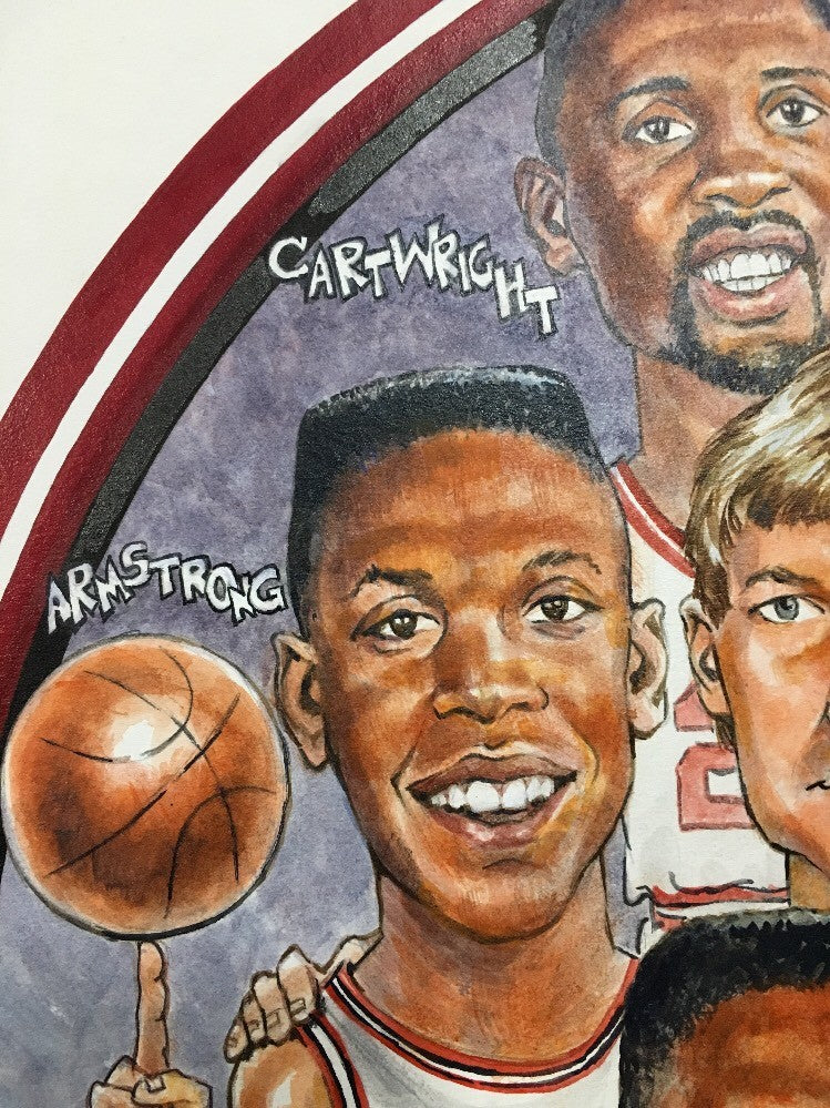 1992 Chicago Bulls NBA Champions Original Petronella Painting Michael Jordan 1/1