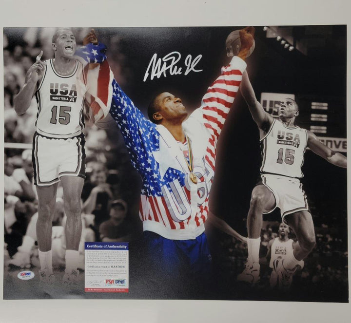 Magic Johnson signed 16x20 Photo Team USA autograph Lakers ~ PSA/DNA COA