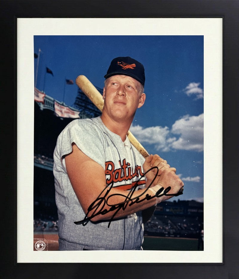 Boog Powell signed Baltimore Orioles 8x10 Photo minor dings Framed- COA (AL MVP)