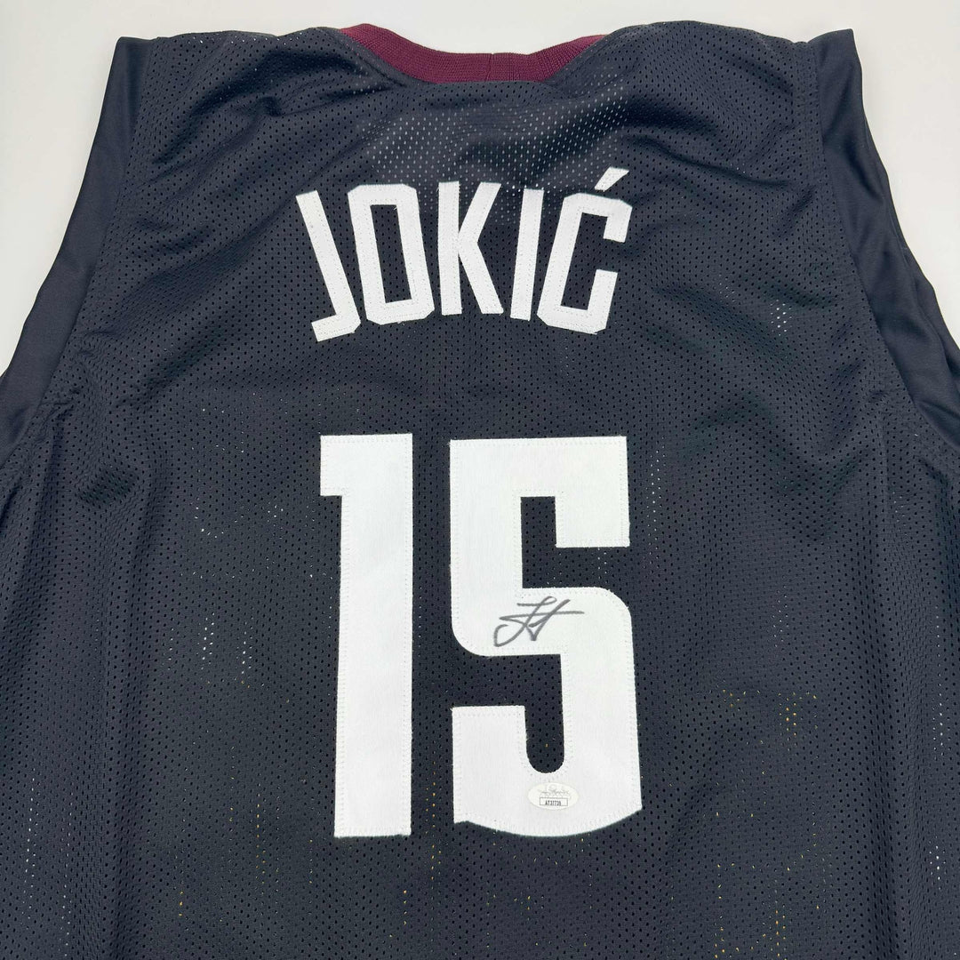 Autographed/Signed Nikola Jokic Denver Black 5280 City Edition Jersey JSA COA
