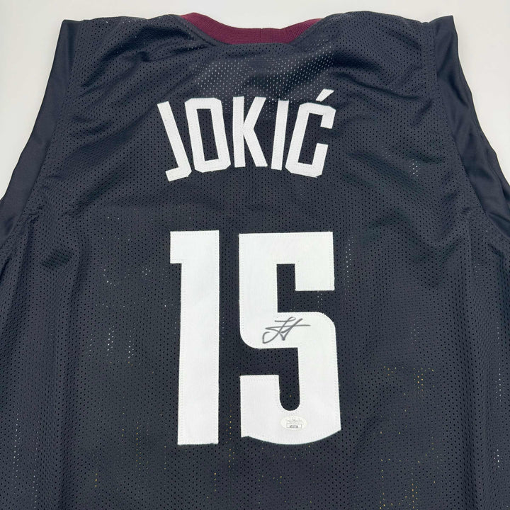 Autographed/Signed Nikola Jokic Denver Black 5280 City Edition Jersey JSA COA