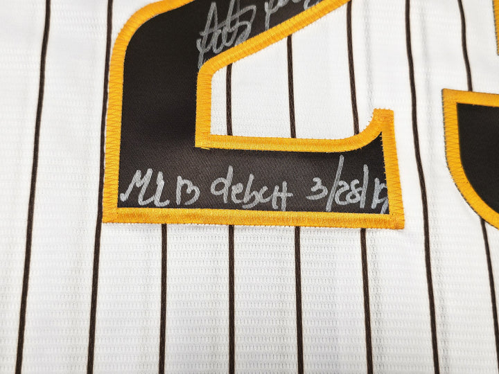 Padres Fernando Tatis Jr. Auto White Pinstripes Nike Jersey XL MLB Debut Beckett