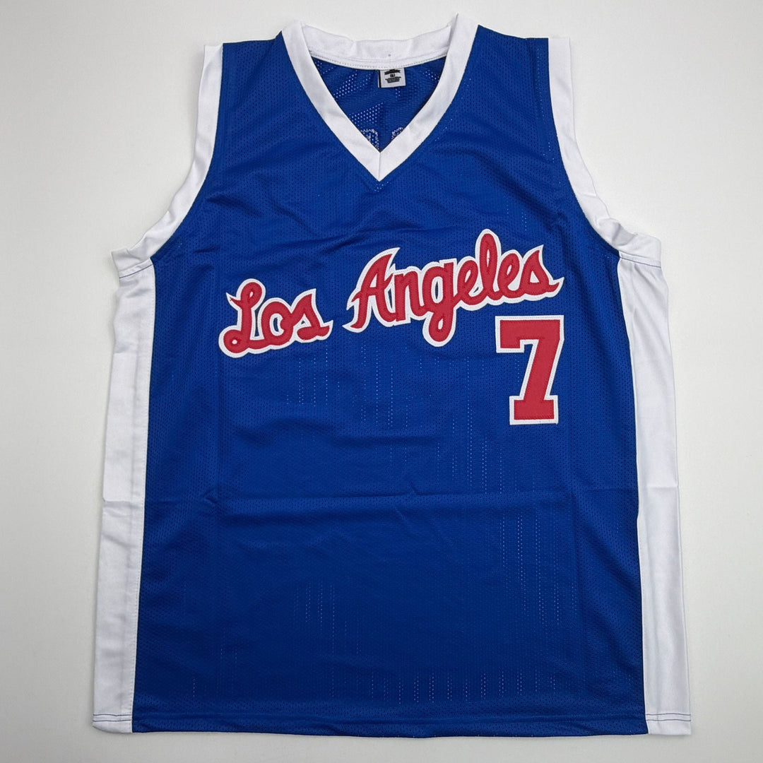 Autographed/Signed Lamar Odom Los Angeles Blue Basketball Jersey JSA COA