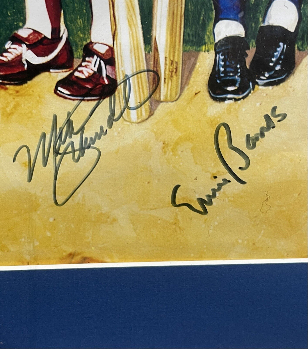 500 Hr Signed Framed Poster Ron Lewis Mickey Mantle Ted Williams Aaron Mays COA