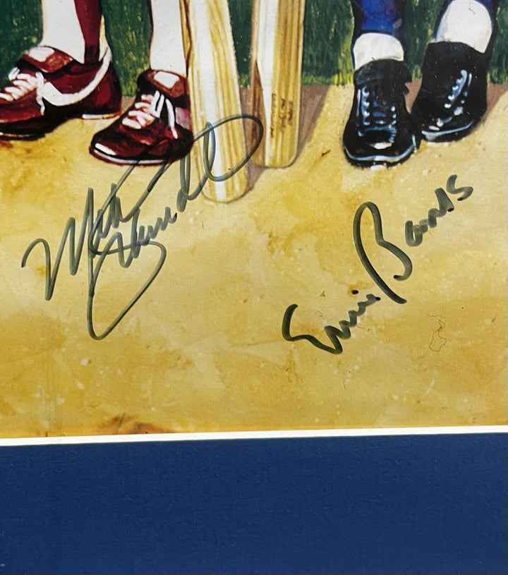 500 Hr Signed Framed Poster Ron Lewis Mickey Mantle Ted Williams Aaron Mays COA