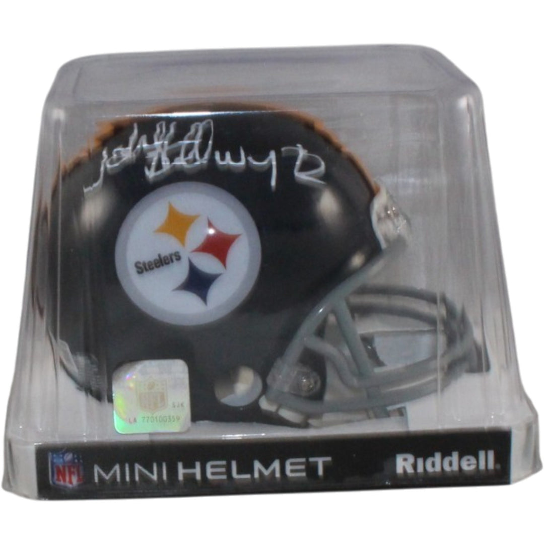 John Stallworth Signed Pittsburgh Steelers VSR4 TB Mini Helmet Beckett 57161