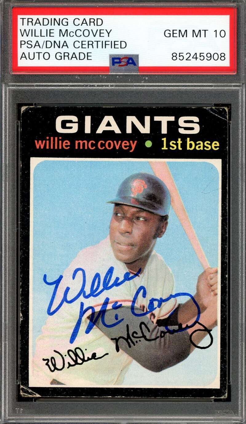 Willie McCovey Gem Mint 10 PSA DNA Signed 1971 Topps Autograph 1