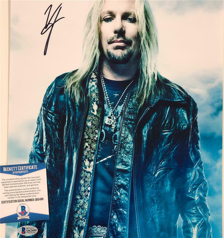 Motley Crue lead singer Vince Neil signed 11x14 photo A ~ Beckett BAS COA