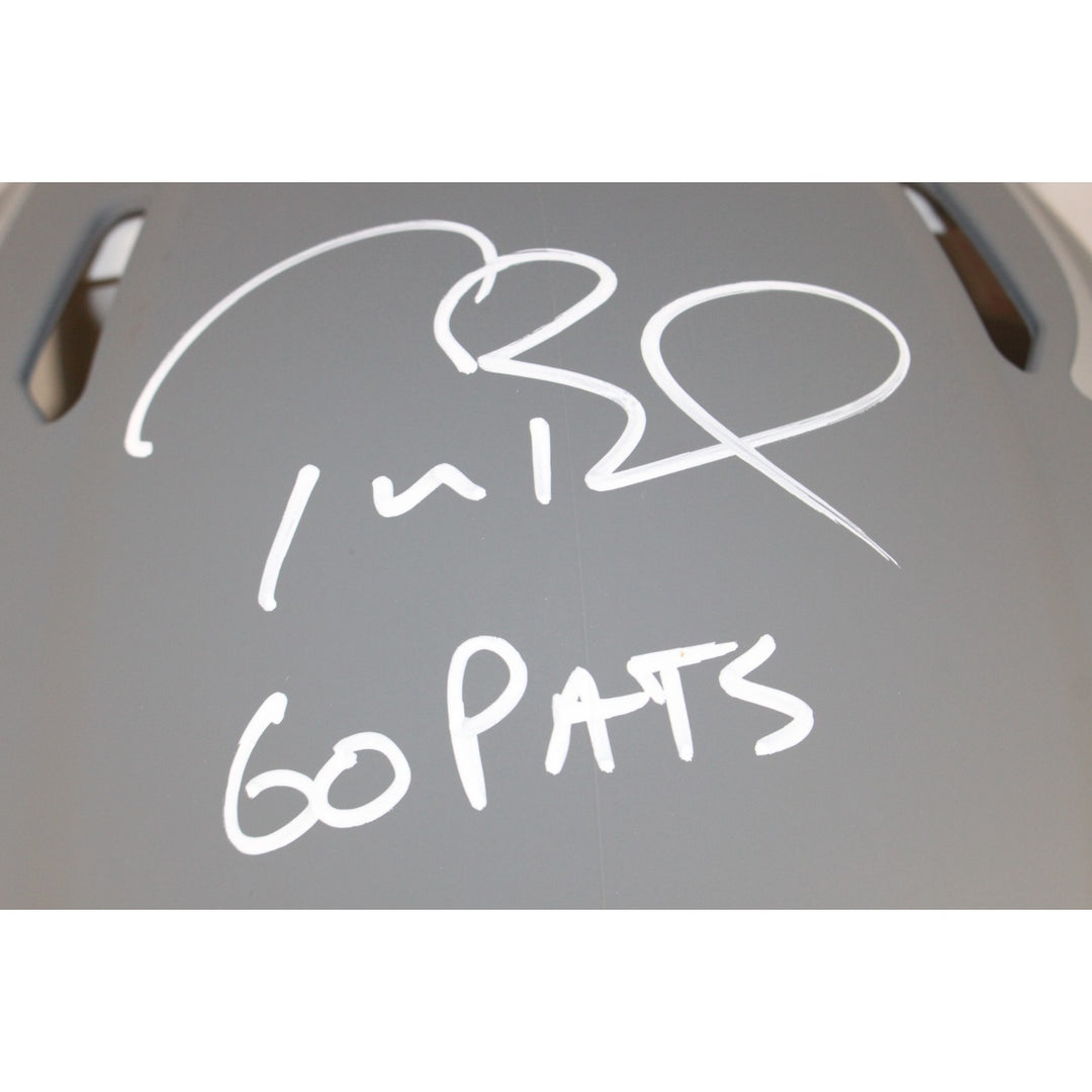 Tom Brady Signed New England Patriots Pro Slate Helmet Go Pats Fanatics 53587