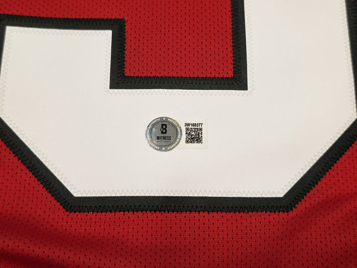 Blackhawks Jonathan Toews Signed Red Reebok Premier Jersey Size L Beckett Wit
