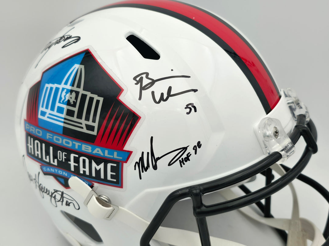 5 HOF Linebackers Signed White Full Size Replica Helmet Beckett