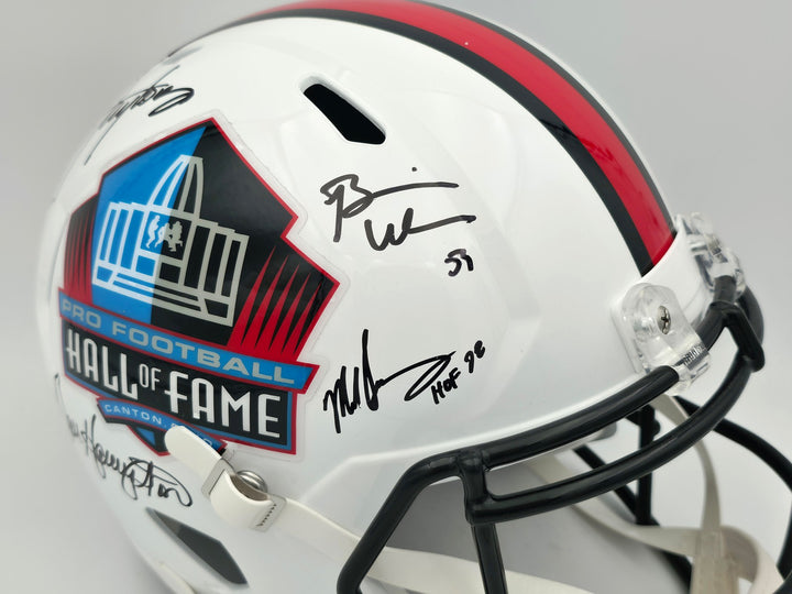 5 HOF Linebackers Signed White Full Size Replica Helmet Beckett